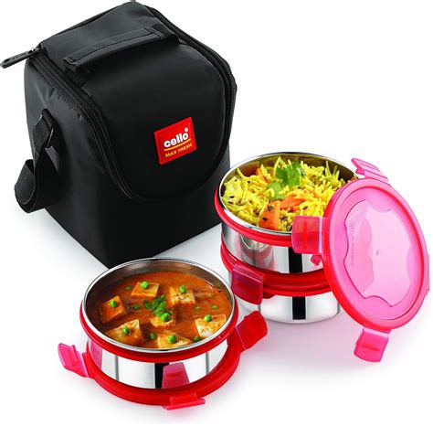 cello stainless steel lunch box leak proof|Cello Lunch Boxes Online at Best Prices Available on .